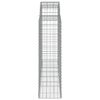 vidaXL Gabionkurver buede 11 stk 200x50x140/160 cm galvanisert jern
