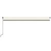 vidaXL Manuell uttrekkbar markise 600x350 cm kremhvit