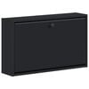 vidaXL Vegghengt skoskap BREDA 71 x 17 x 43 cm Konstruert tre Svart