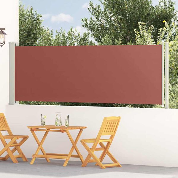 vidaXL Uttrekkbar sidemarkise 117x600 cm brun