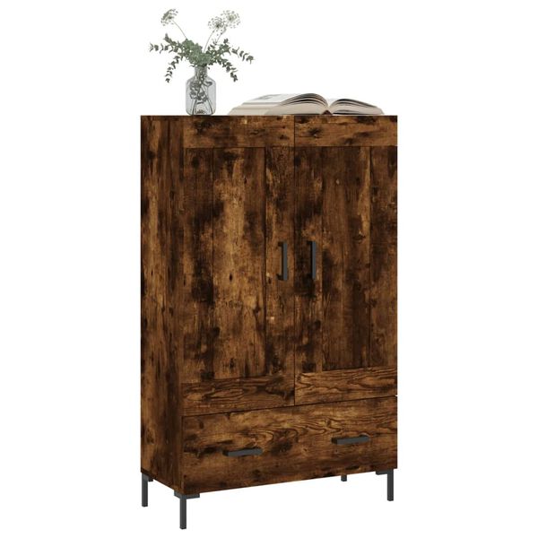 vidaXL Highboard r&oslash;kt eik 69,5x31x115 cm konstruert tre