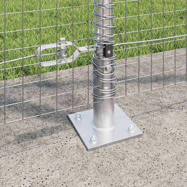 vidaXL Gjerde med innlegg. sølv 1.2 x 25 m Stål