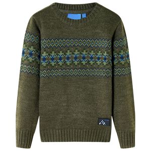 Barnegenser strikket kaki 92