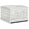 vidaXL 4 Panel Hundelekegrind 177,5 x 154,5 x 112 cm Plast Hvit