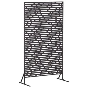 vidaXL Personvernsvegg 100 x 50 x 180 cm St&aring;l Svart