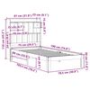 vidaXL Seng med bokhylle uten madrass hvit 75x190 cm heltre furu