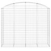 vidaXL Gabionkurv buet 200x50x160/180 cm galvanisert jern