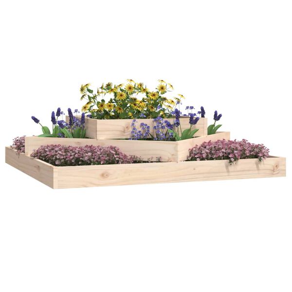 vidaXL Plantekasse 112x112x27 cm heltre furu