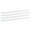 vidaXL Hylleplater 4 stk h&oslash;yglans hvit 100x10x1,5 cm konstruert tre