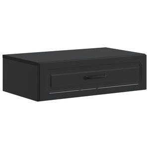 vidaXL Vegghengt Sidebord Svart 59 x 34,5 x 17 cm Konstruert tre
