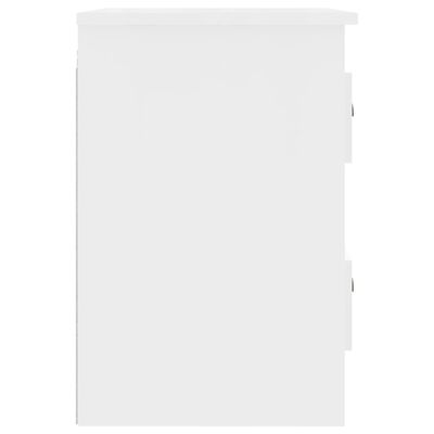 vidaXL Veggmontert nattbord hvit 41,5x36x53 cm