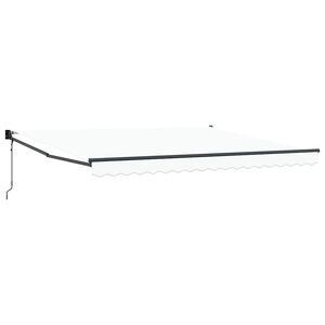 vidaXL Innvendbar Markise Hvit 400 &times; 300 cm Polyester og aluminium