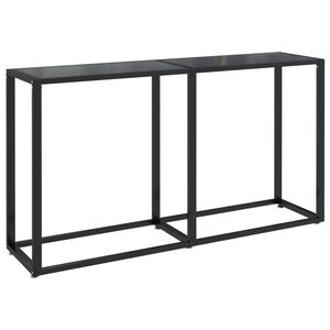 vidaXL Konsollbord svart 140x35x75,5 cm herdet glass