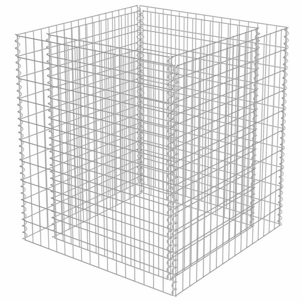 vidaXL Gabion høybed galvanisert stål 90x90x100 cm