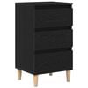vidaXL Nattbordskap Svart Eik 40 x 35 x 70 cm Konstruert tre