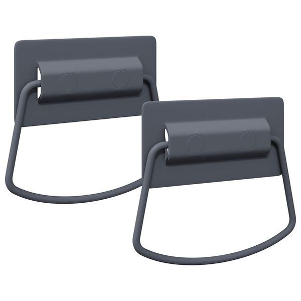 vidaXL Skaph&aring;ndtak 2 pcs Antrasitt 85 x 45 mm Metall