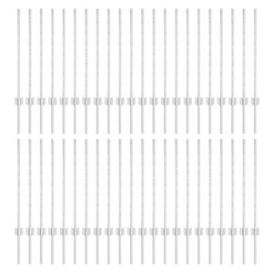 vidaXL Gjerdep&aring;le 44 pcs s&oslash;lv 120 cm St&aring;l