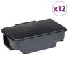 vidaXL Musefeller 12 stk svart 13x10x4 cm