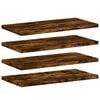 vidaXL Vegghyller 4 stk r&oslash;kt eik 40x20x1,5 cm konstruert tre
