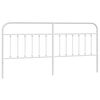 vidaXL Utskiftbar sengegavl i metall hvit 193 cm