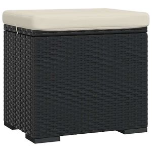 vidaXL Hagefotst&oslash;tte med pute 40 x 30 x 40 cm 110 kg per sete Svart