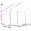 vidaXL Paviljong med tak hvit 20,07x4,08x3,22 m polyetylen