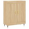 vidaXL Highboard sonoma eik 69,5x34x180 cm konstruert tre