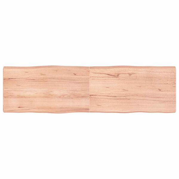 vidaXL Bordplate lysebrun 180x50x(2-6)cm behandlet heltre naturlig