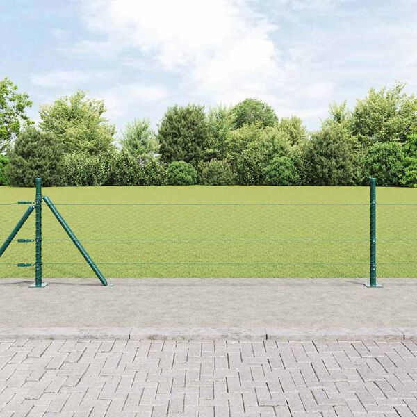 vidaXL Gjerdep&aring;le gr&oslash;nn 50 x 0,4 m (25 mm nett) St&aring;l og PVC