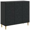 vidaXL Serviesskap Svart 89 x 34,5 x 80 cm Konstruert tre