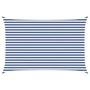 vidaXL Solskygge seil Bl&aring; og hvit 4,5 x 3 m 100% polyester Oxford