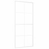 vidaXL Skyved&oslash;r ESG-glass og aluminium 90x205 cm hvit