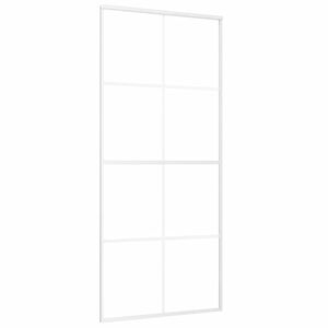 vidaXL Skyved&oslash;r ESG-glass og aluminium 90x205 cm hvit