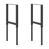 vidaXL Justerbare arbeidsbenkerammer 2 stk metall 55x(69-95,5)cm svart