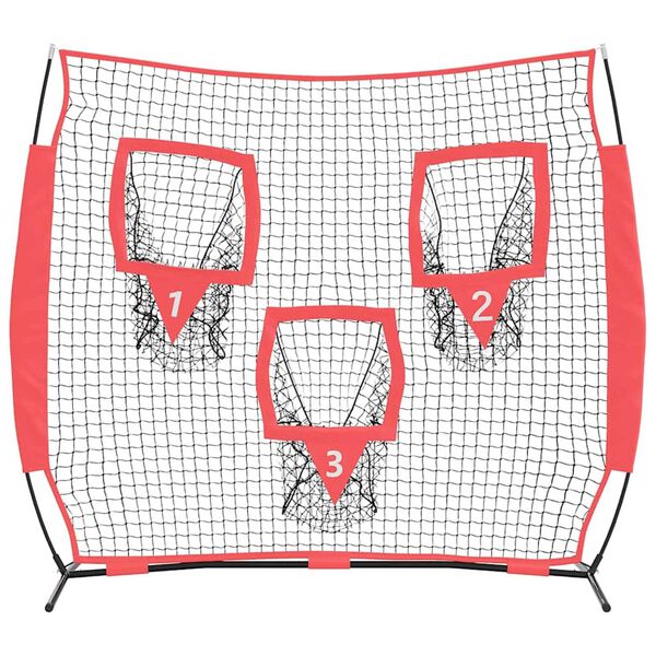 vidaXL Baseball treningsnett Svart 214,5 x 89,5 x 181 cm Polyester
