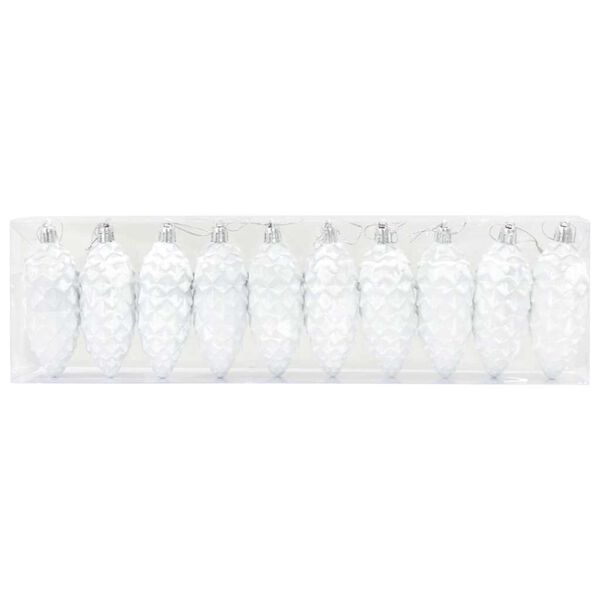 vidaXL Julefuru Kongleball 40 pcs Hvit