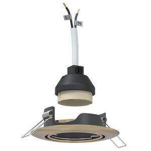 vidaXL Spotlight 24 stk. Messing 9 x 9 x 2.5 cm Metall