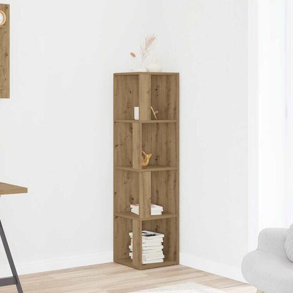 vidaXL Hj&oslash;rneskap artisan eik 33x33x132 cm konstruert tre