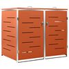vidaXL S&oslash;ppeldunkskur dobbelt 138x77,5x115 cm rustfritt st&aring;l