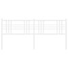 vidaXL Utskiftbar sengegavl i metall hvit 193 cm