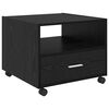 vidaXL Kaffebord med skuff Svart Eik 55 x 55 x 45cm Konstruert tre