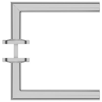 vidaXL Dørsett med håndtak og PZ-profilsylinder rustfritt stål