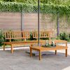 vidaXL Hagesofa paller 2 stk heltre akasie