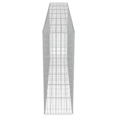 vidaXL Gabion med topp- og bunnlokk galvanisert stål 300x50x150 cm