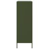 vidaXL Highboard olivengrønn 68x39x113 cm stål