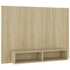 vidaXL Veggmontert TV-benk sonoma eik 120x23,5x90 cm konstruert tre