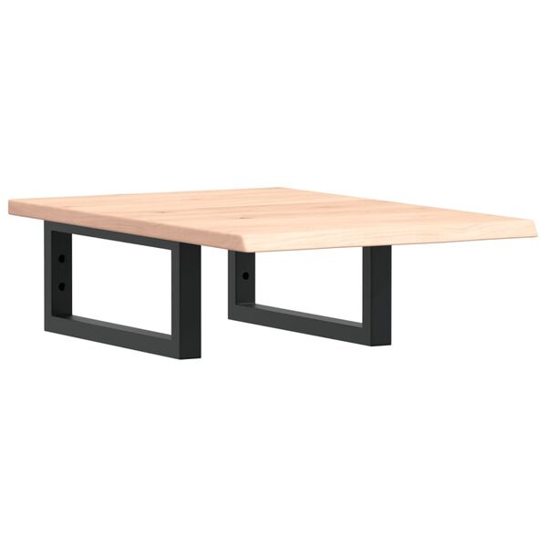 vidaXL Servanthylle veggmontert stål og heltre eik