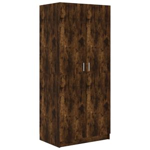 vidaXL Garderobe r&oslash;kt eik 80x52x180 cm konstruert tre