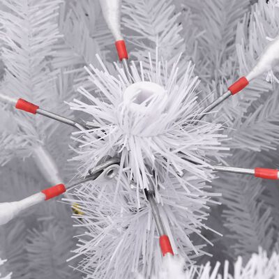 vidaXL Kunstig henglset juletre med flokket snø 120 cm