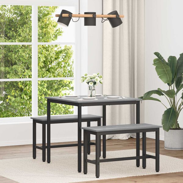 vidaXL Spisebord METALL